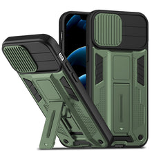 Load image into Gallery viewer, Shockproof Armor Case For iPhone With Kickstand and Camera Protection Cover