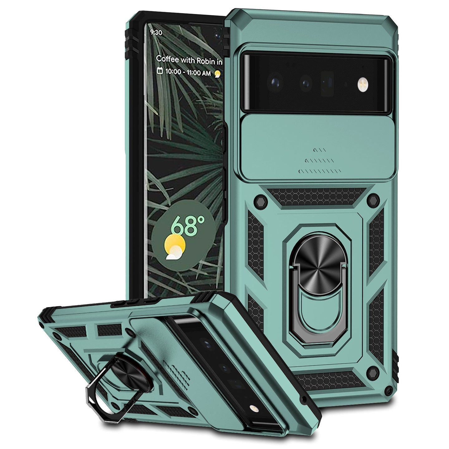 Shockproof Armor Military-Grade Case For Google Pixel With Ring Holder And Camera Protection Cover