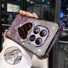 Load image into Gallery viewer, Glitter Heart Mirror Makeup iPhone Case