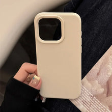 Load image into Gallery viewer, Silicone iPhone Case — Soft Solid-Color Protective Cover - Antique White