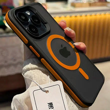 טען תמונה למציג הגלריה, Premium Shockproof Bicolor Matte Frosted Magnetic Case for iPhone