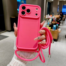 טען תמונה למציג הגלריה, Crossbody iPhone Case with Lanyard — Adjustable Strap Soft Cover