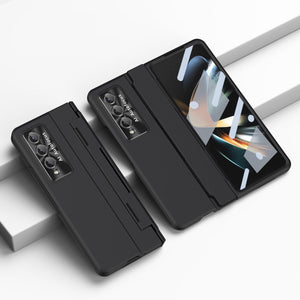 נרתיק עור משענת ציפוי עם הגנה של 360° עבור Samsung Galaxy Z Fold