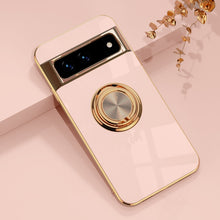 Load image into Gallery viewer, Shockproof Luxury Silicone Plating Case For Google Pixel With Ring Holder
