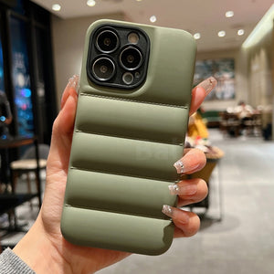 Shockproof Soft Silicone Down Jacket Case For iPhone