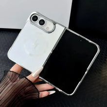 Load image into Gallery viewer, iPhone Duo Fold Case — Ultra-Thin Metallic Magnetic Cover - Silver