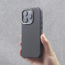 تحميل الصورة في عارض المعرض، Particle PU Leather Alloy Lens Frame MagSafe iPhone Case
