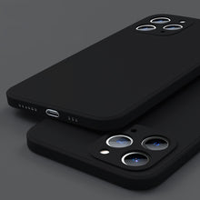 Load image into Gallery viewer, Square Liquid Silicone Case For iPhone With Lens Protection