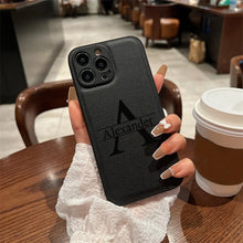 Load image into Gallery viewer, Personalized Name iPhone Case — Custom Laser Engraved Initials Cover