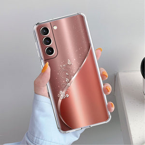 Love Bow Floral Clear Case For Samsung Galaxy