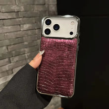 Load image into Gallery viewer, Crocodile Electroplated Border iPhone Case