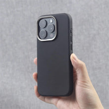 تحميل الصورة في عارض المعرض، Particle PU Leather Alloy Lens Frame MagSafe iPhone Case