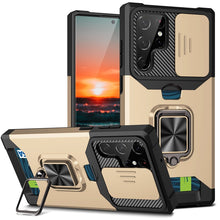 Load image into Gallery viewer, Shockproof Armor Case For Samsung Galaxy With Card Slot And Kickstand