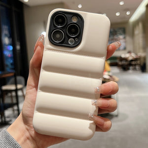 Shockproof Soft Silicone Down Jacket Case For iPhone
