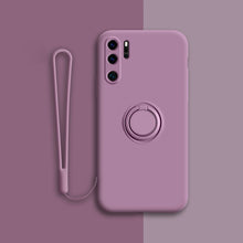Load image into Gallery viewer, Luxury Magnetic Silicone Phone Case For Huawei With Ring Holder