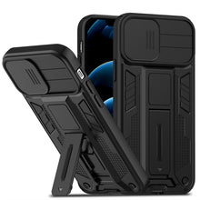 Load image into Gallery viewer, Shockproof Armor Case For iPhone With Kickstand and Camera Protection Cover