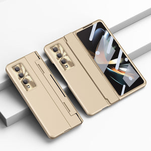 נרתיק עור משענת ציפוי עם הגנה של 360° עבור Samsung Galaxy Z Fold