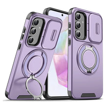 טען תמונה למציג הגלריה, Armor Magnetic Kickstand Case for Samsung Galaxy Series – Sliding Camera Cover &amp; Ring Holder Protection