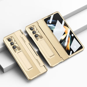 נרתיק עור משענת ציפוי עם הגנה של 360° עבור Samsung Galaxy Z Fold