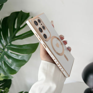 Gold Plating Soft Magsafe Magnetic Case For Samsung Galaxy