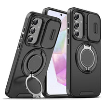 טען תמונה למציג הגלריה, Armor Magnetic Kickstand Case for Samsung Galaxy Series – Sliding Camera Cover &amp; Ring Holder Protection