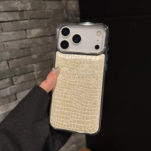 Load image into Gallery viewer, Crocodile Electroplated Border iPhone Case