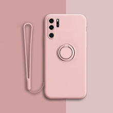 Load image into Gallery viewer, Luxury Magnetic Silicone Case For Huawei With Ring Holder