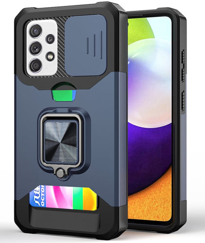 Shockproof Armor Case For Samsung Galaxy With Card Slot And Kickstand