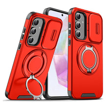 טען תמונה למציג הגלריה, Armor Magnetic Kickstand Case for Samsung Galaxy Series – Sliding Camera Cover &amp; Ring Holder Protection