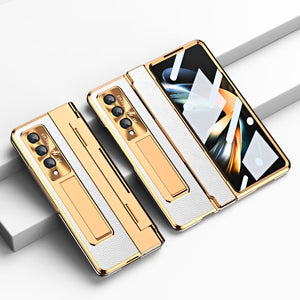 נרתיק עור משענת ציפוי עם הגנה של 360° עבור Samsung Galaxy Z Fold