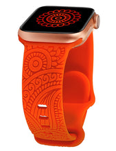 Load image into Gallery viewer, Floral Engraved Silicone Band for Apple Watch