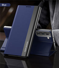 Load image into Gallery viewer, Leather Magnetic Flip Case For Samsung Galaxy With Kickstand