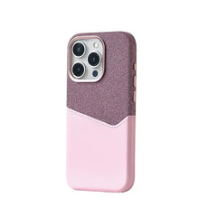 تحميل الصورة في عارض المعرض، Card Slot Linen Leather MagSafe iPhone Case
