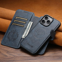 Load image into Gallery viewer, Leather Wallet Folio iPhone Case