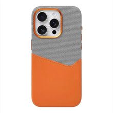 تحميل الصورة في عارض المعرض، Card Slot Linen Leather MagSafe iPhone Case