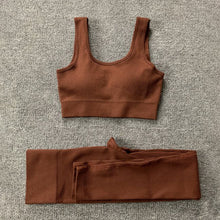Load image into Gallery viewer, 2-Piece Seamless Bra And Butt Lifting High Waist Leggings Yoga Suit Set