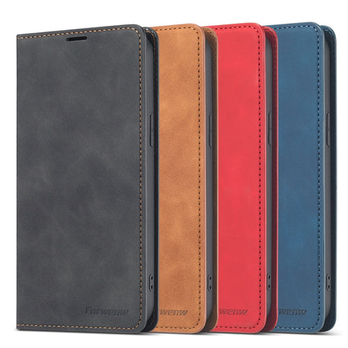 Luxury Shockproof Magnetic Leather Flip Case For iPhone With Wallet Card Slots And Kick Stand