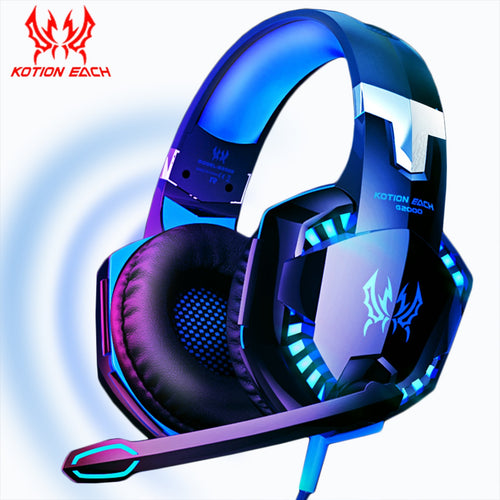 Kotion Each Gaming Headphones Bass Stereo Over-Head Wired Headset For Gaming Compatible With Computer PS4 Xbox