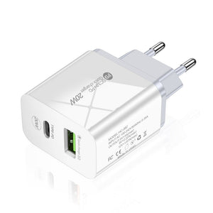 20W PD USB Quick Charger 3.0 Plug