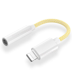 3.5mm AUX Lightning Cable Adapter Nylon Connector For iPhone