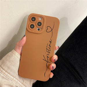 Custom Name Personalized Luxury Silicone iPhone Cover