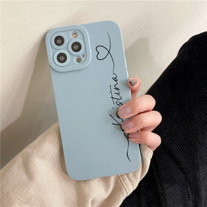 Custom Name Personalized Luxury Silicone iPhone Cover