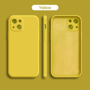 Shockproof Square Liquid Silicone iPhone Case