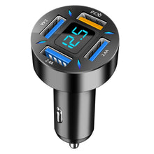 Load image into Gallery viewer, Fast Charging 4-USB Port Car Charger Adapter With LED Display