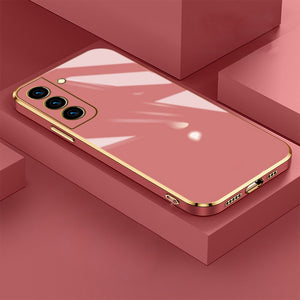 Luxury Shockproof Square Plating Soft Silicone Case For Samsung Galaxy