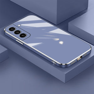 Luxury Shockproof Square Plating Soft Silicone Case For Samsung Galaxy