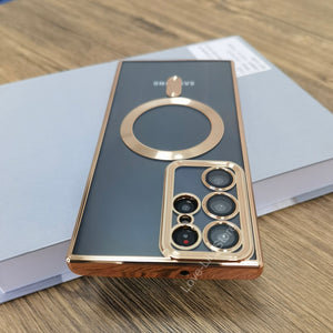 Luxury Transparent Magsafe Case For Samsung Galaxy Full Protective Cover