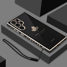 Load image into Gallery viewer, Electroplated Maple Leaf Silicone Phone Case For Samsung Galaxy