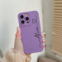 Load image into Gallery viewer, Custom Name Personalized Luxury Silicone iPhone Cover
