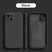 Load image into Gallery viewer, Shockproof Square Liquid Silicone iPhone Case - Monochrome Colors